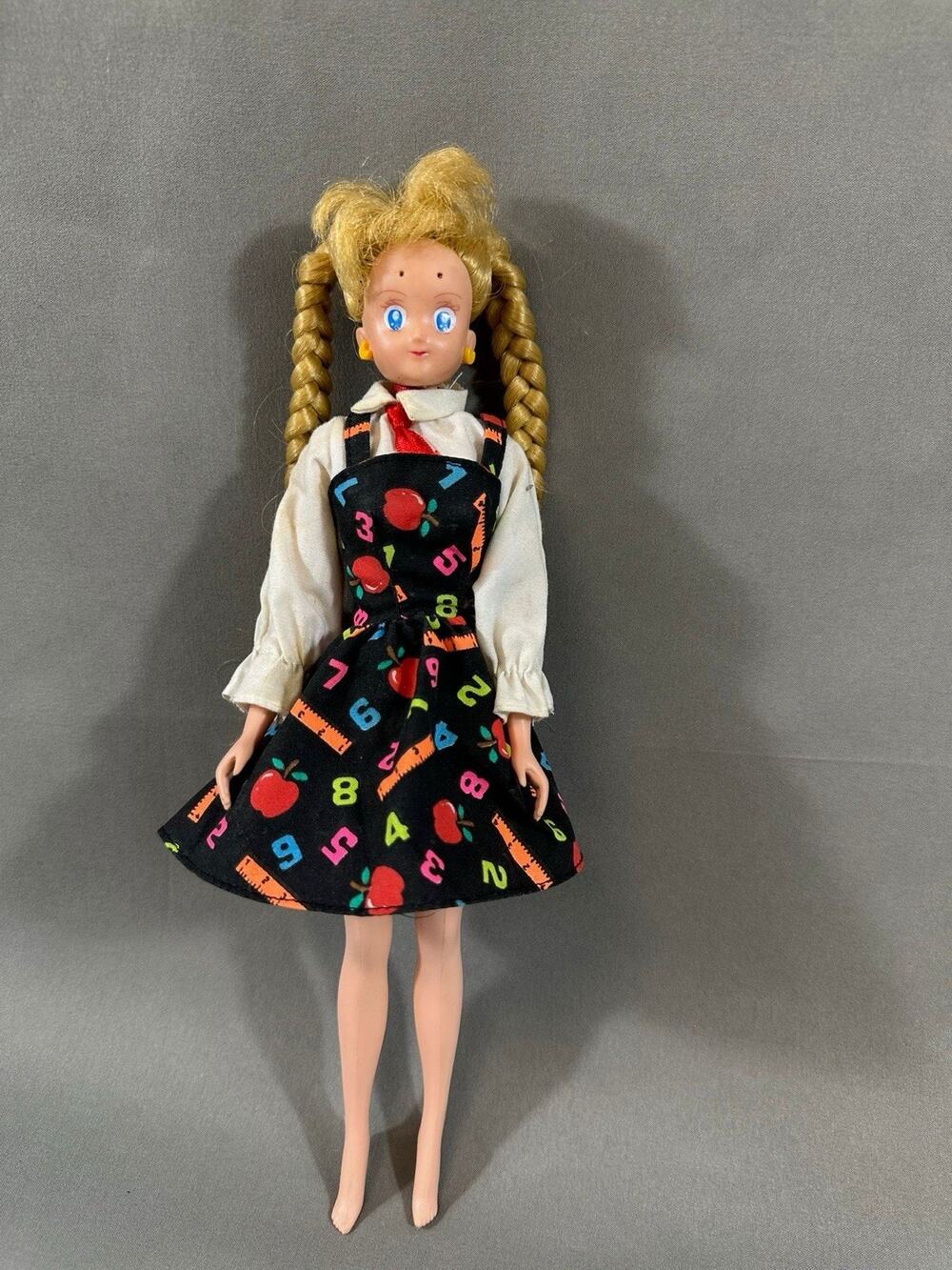 Vintage 2000 Irwin Sailor Moon Doll Blonde Braids School Outfit Anime Toy